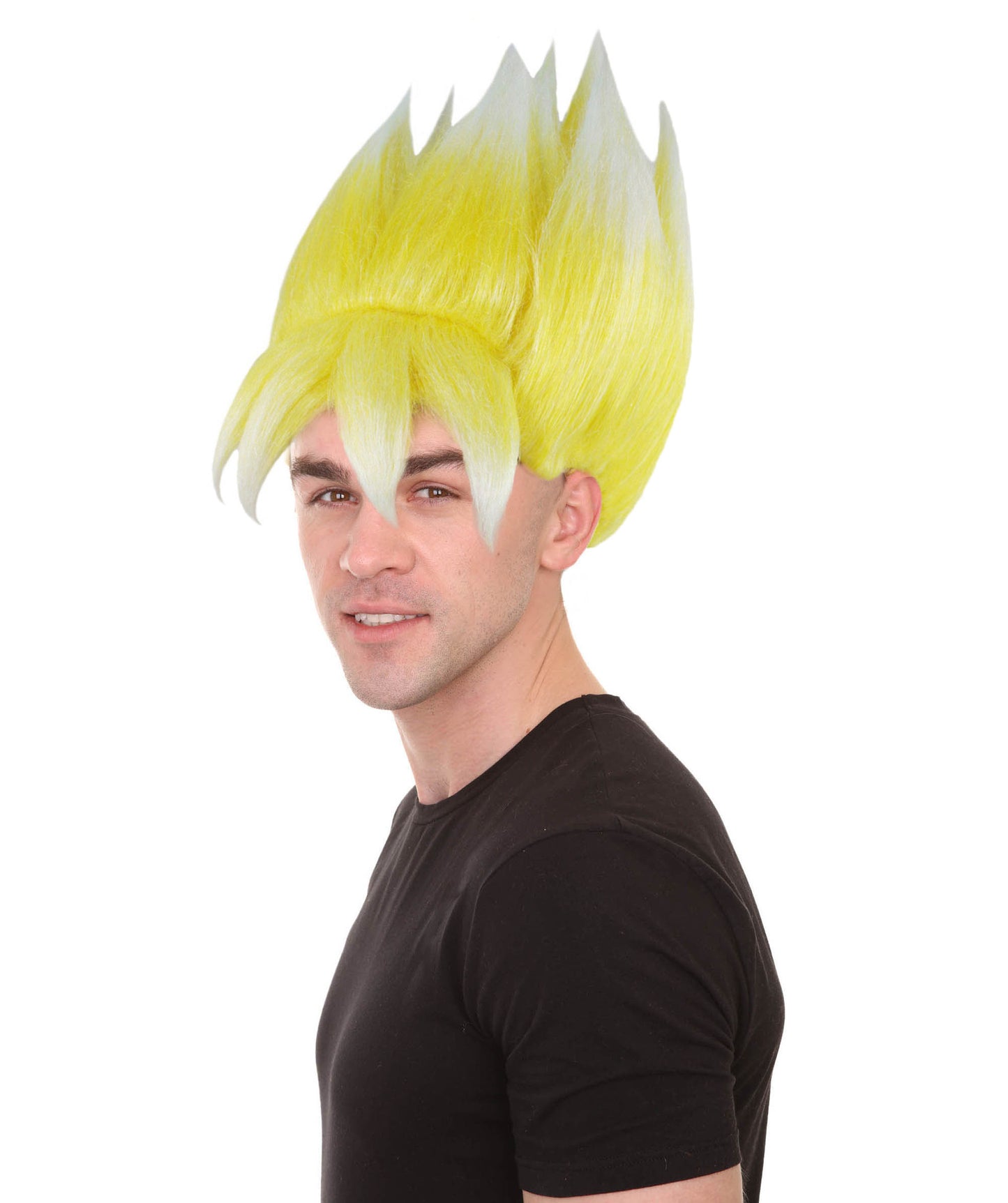 スーパーサイヤ人 ゴクウ ドラゴンボール スパイク イエローウィッグ H-4786 プレミアム 通気性抜群 キャップレスキャップ