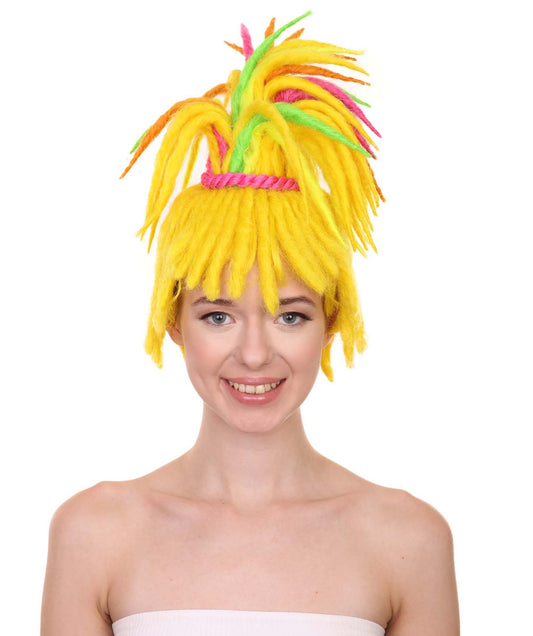プレミアムハロウィンパーティー 女性 H-5394 ヤーンロック イエロートロールツアーウィッグ