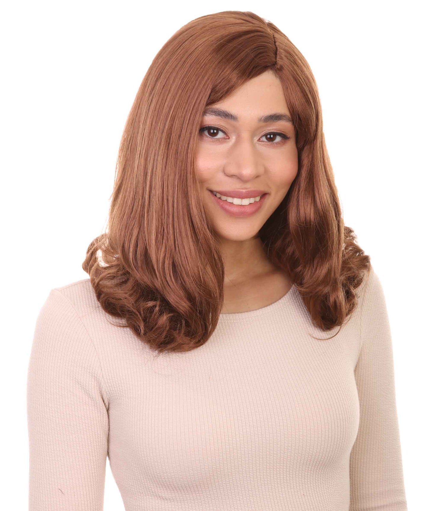 Wigs2you ハロウィン パーティー プレミアム レディース H-1294 着けやすい 快適なフィット感 ミディアム ブラウン ページボーイ ウィッグ