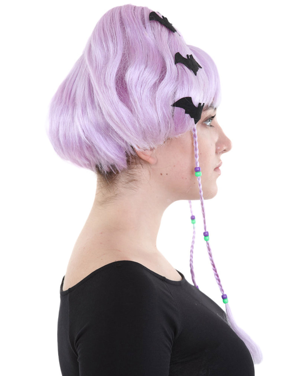 Wigs2you ハロウィンパーティー プレミアム レディース H-711 バットエンジェルウィッグ Lt パープルカラー