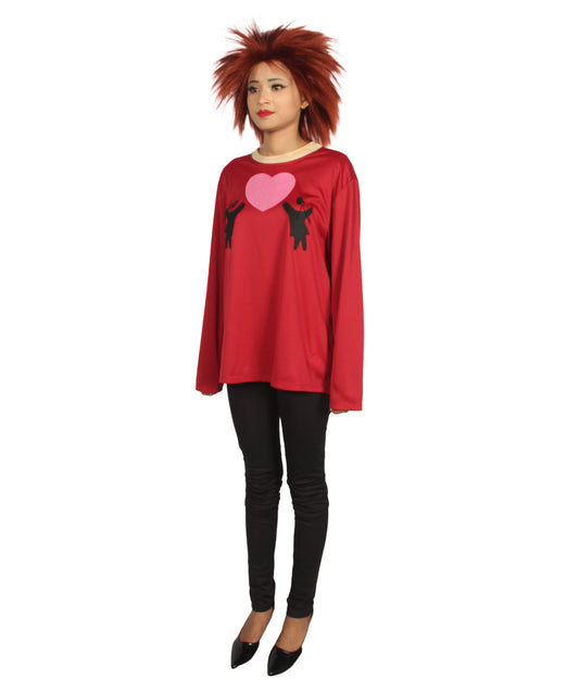大人向け女性用 JCO-169_3 バレンタインデー 恋に落ちる ロングスリーブ ワインレッド コスプレ コスチュームコレクション