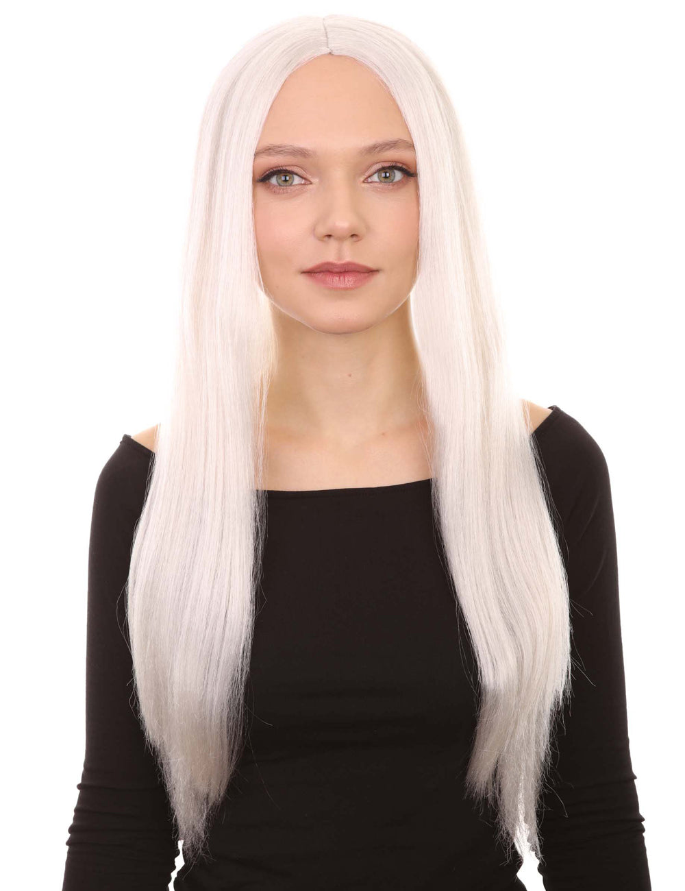 Wigs2you ハロウィンパーティープレミアム レディース H-684 ロング魔女ウィッグ ホワイト色