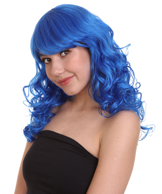 Wigs2you ハロウィンパーティープレミアムレディース H-1005 着用しやすい ベラウィッグ ダークブルー色