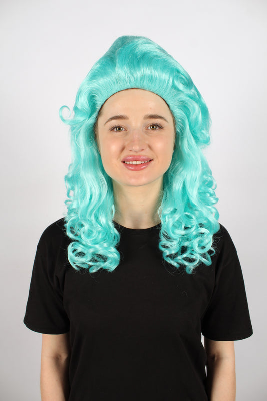 女性用トロールロングカーリーウィッグ ライトブルー H-5247_LBL ファンシースタイル プレミアムハロウィンパーティーウィッグコレクション