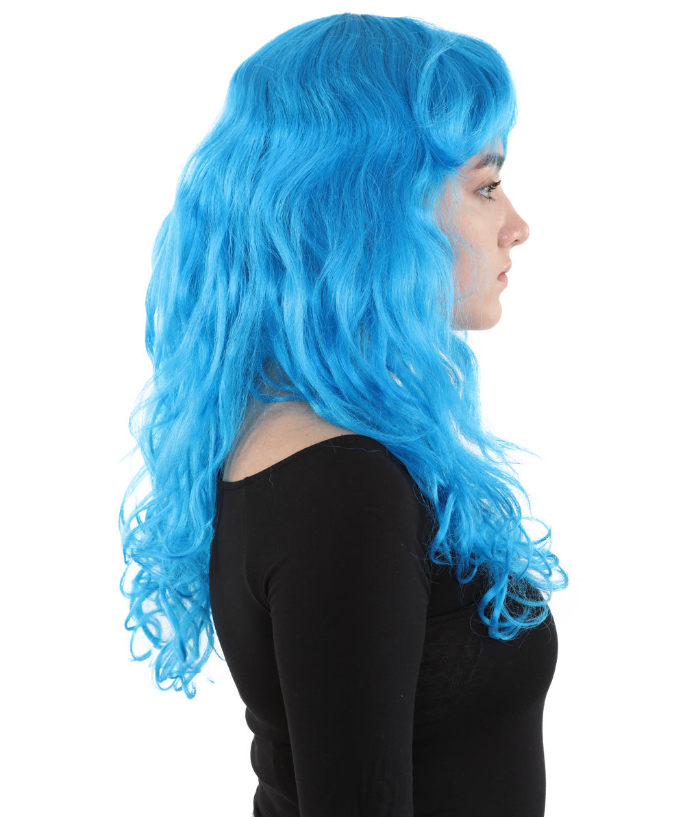 Wigs2you ハロウィンパーティープレミアム H-843 バットマン 女性ジョーカーウィッグ ネオンブルー色