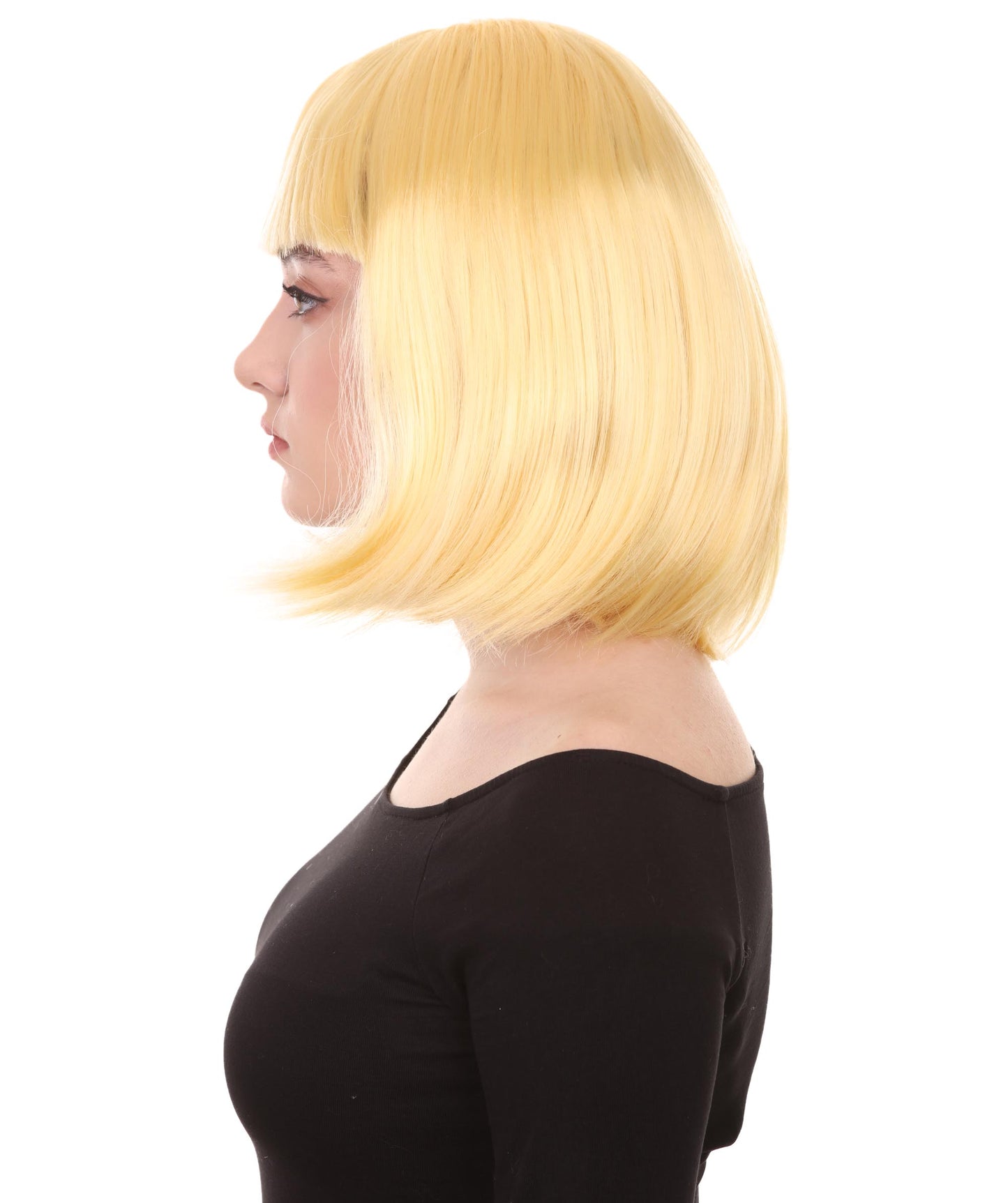 Wigs2you ハロウィンパーティープレミアムレディース H-575 イエローブロンド ミディアムボブウィッグ