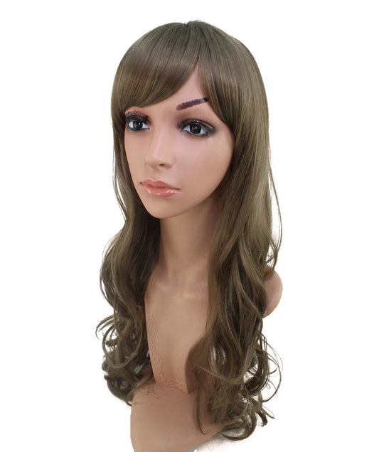 耐熱商品 ロングウィッグ ふんわり大きな巻き髪は定番人気スタイル 69cmで超ロング! ウィッグネット付き W-518