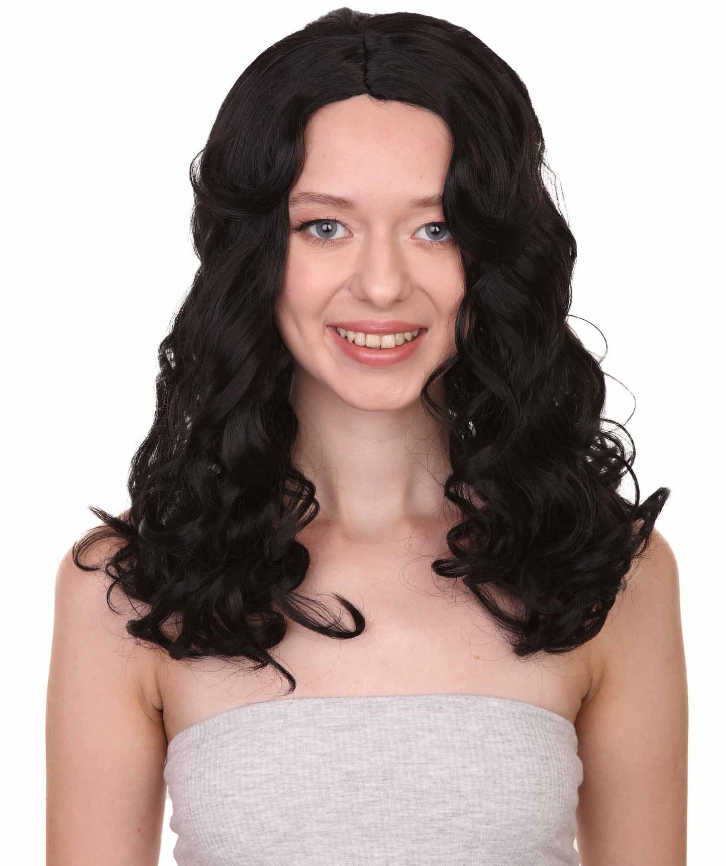 Wigs2you ハロウィンパーティープレミアムレディース H-1097 とても快適なアリスウィッグ 鏡の国のアリス ブラックカラー