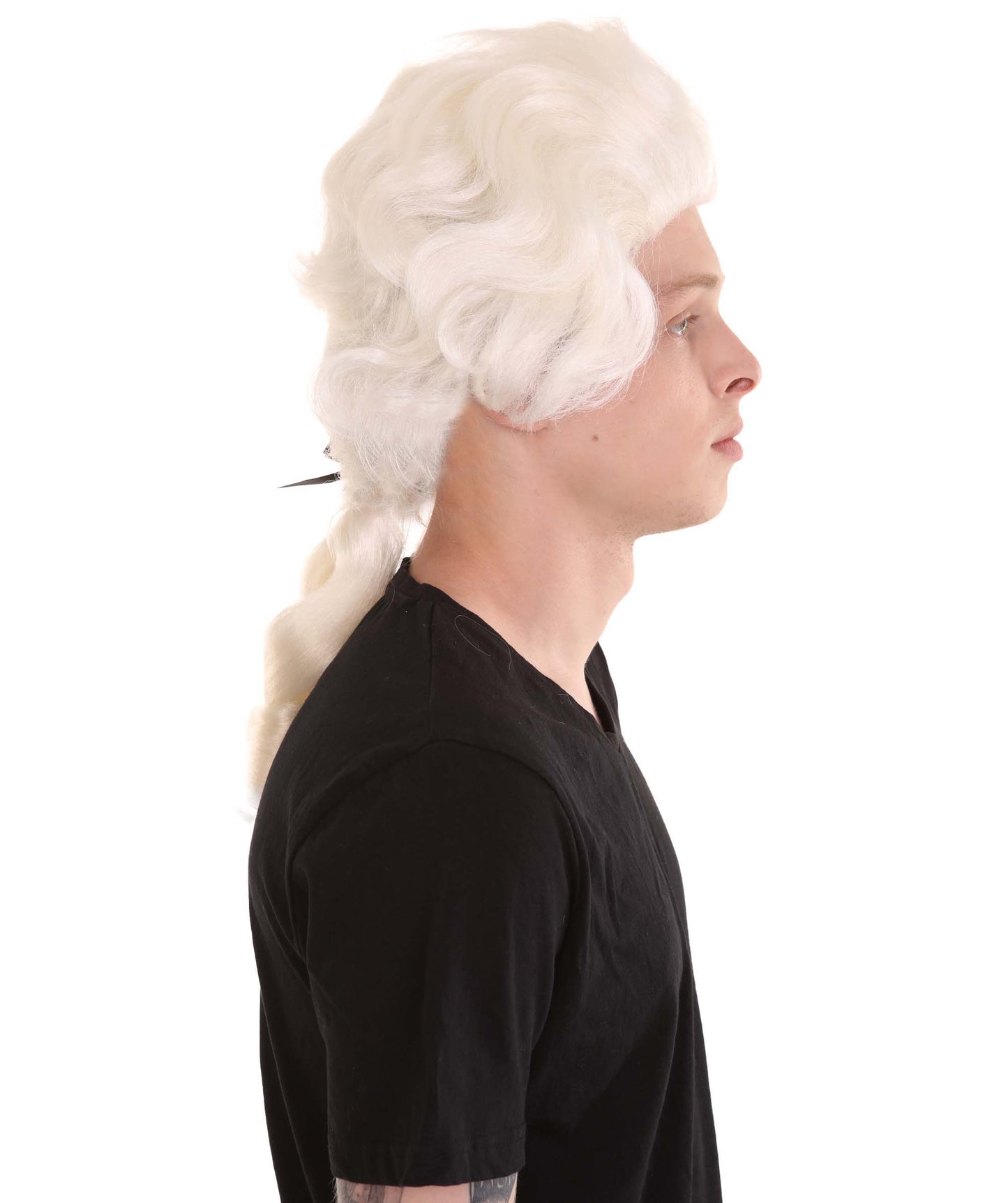 男性用コロニアルヒルトリカルウィッグ H-4291 プレミアム通気性キャップレスキャップ