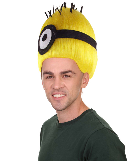 ミニオンズ カール コスプレ ウィッグ H-2228 イエロー ハロウィンパーティー プレミアム 男性 ウィッグ