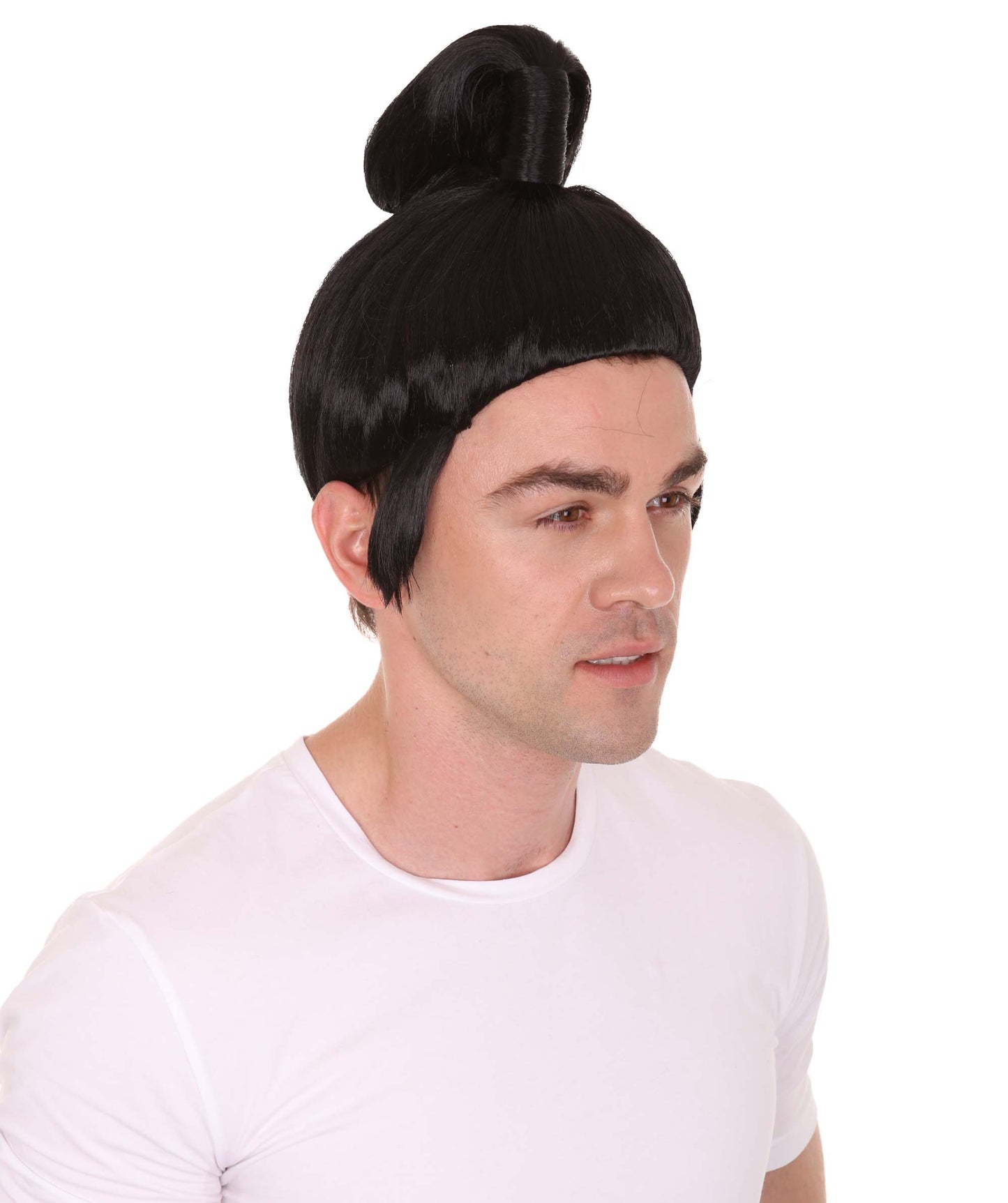 成人の男性の日本のサムライかつらブラック HPO H-330