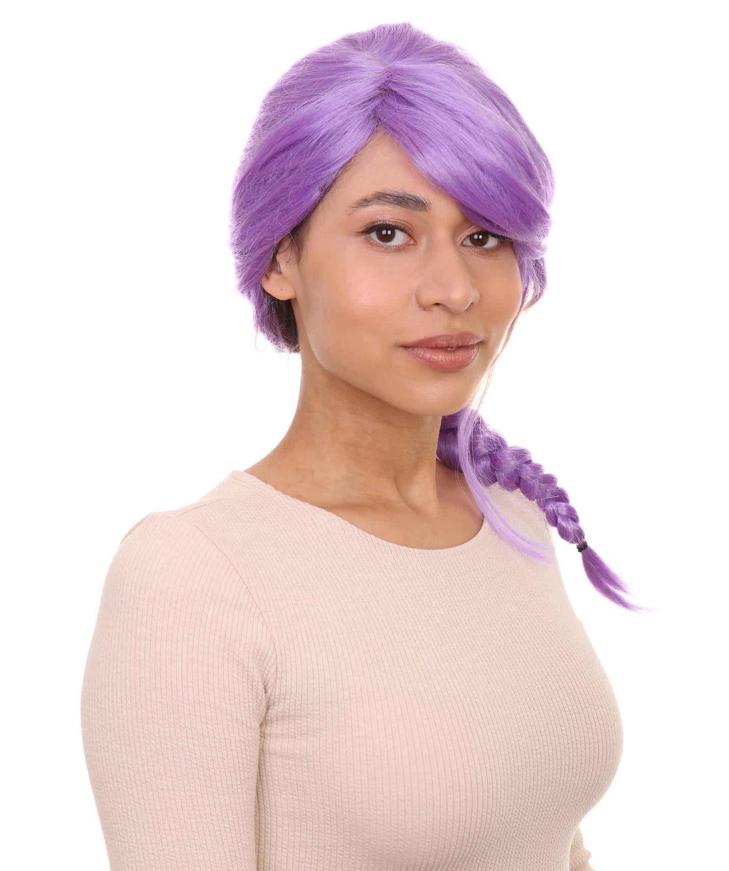 Wigs2you ハロウィン パーティー プレミアム レディース H-1169 とても快適なライラック編み込みウィッグ