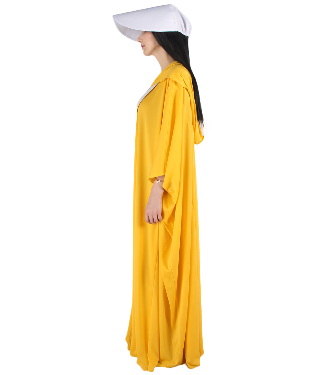 女性用 JCP-068_1 オレンジ ローブ ハンドメイド コスプレ衣装とバッグ ボンネット付き