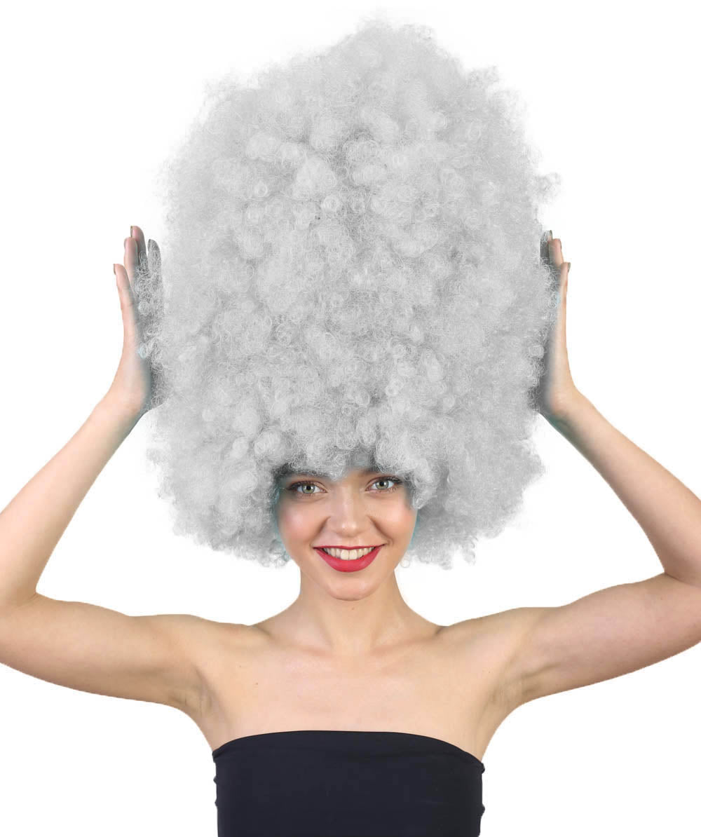 Wigs2you ハロウィンパーティ プレミアムレディース H-2013 着用しやすい 超巨大 グレー アフロウィッグ スタイルを大きくする