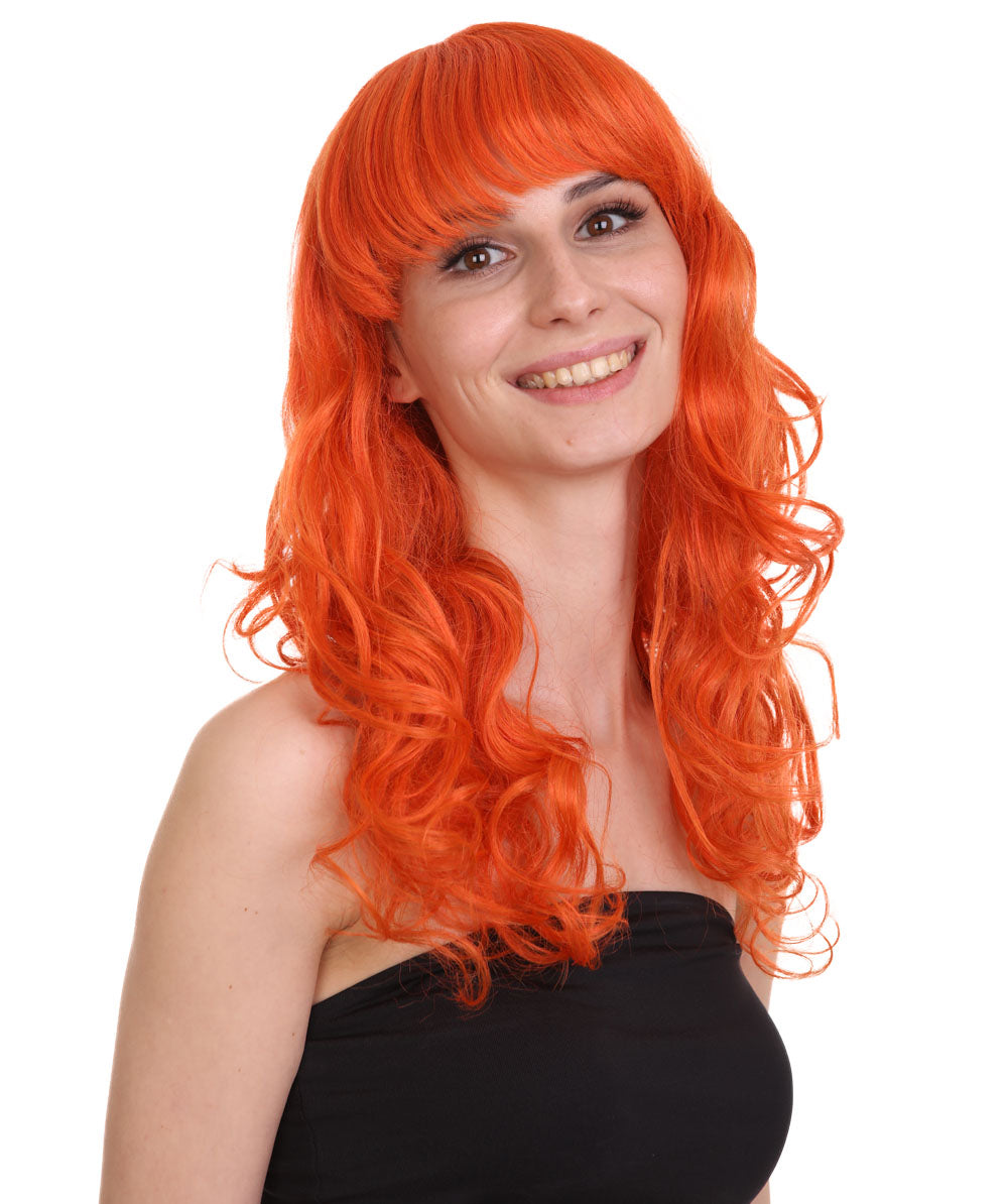 Wigs2you ハロウィンパーティー プレミアム レディース H-997 着用しやすい ベラウィッグ オレンジ色