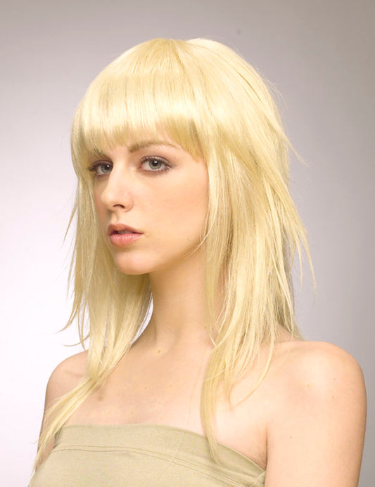 レディースファッション W-107 ロングストレート C-ペールイエロー コスプレウィッグ