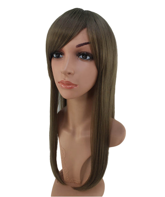 さらさらストレート!緩やか内巻きが柔らかな印象になれます 耐熱なのでアレンジコテ・アイロンOK ウィッグネット付き W-576