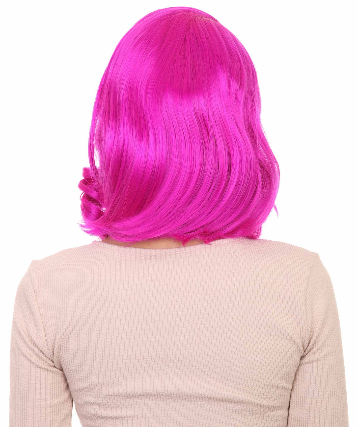 Wigs2you ハロウィン パーティー プレミアム レディース H-1155 とても快適なネオン フューシャ カーリー レディ ウィッグ