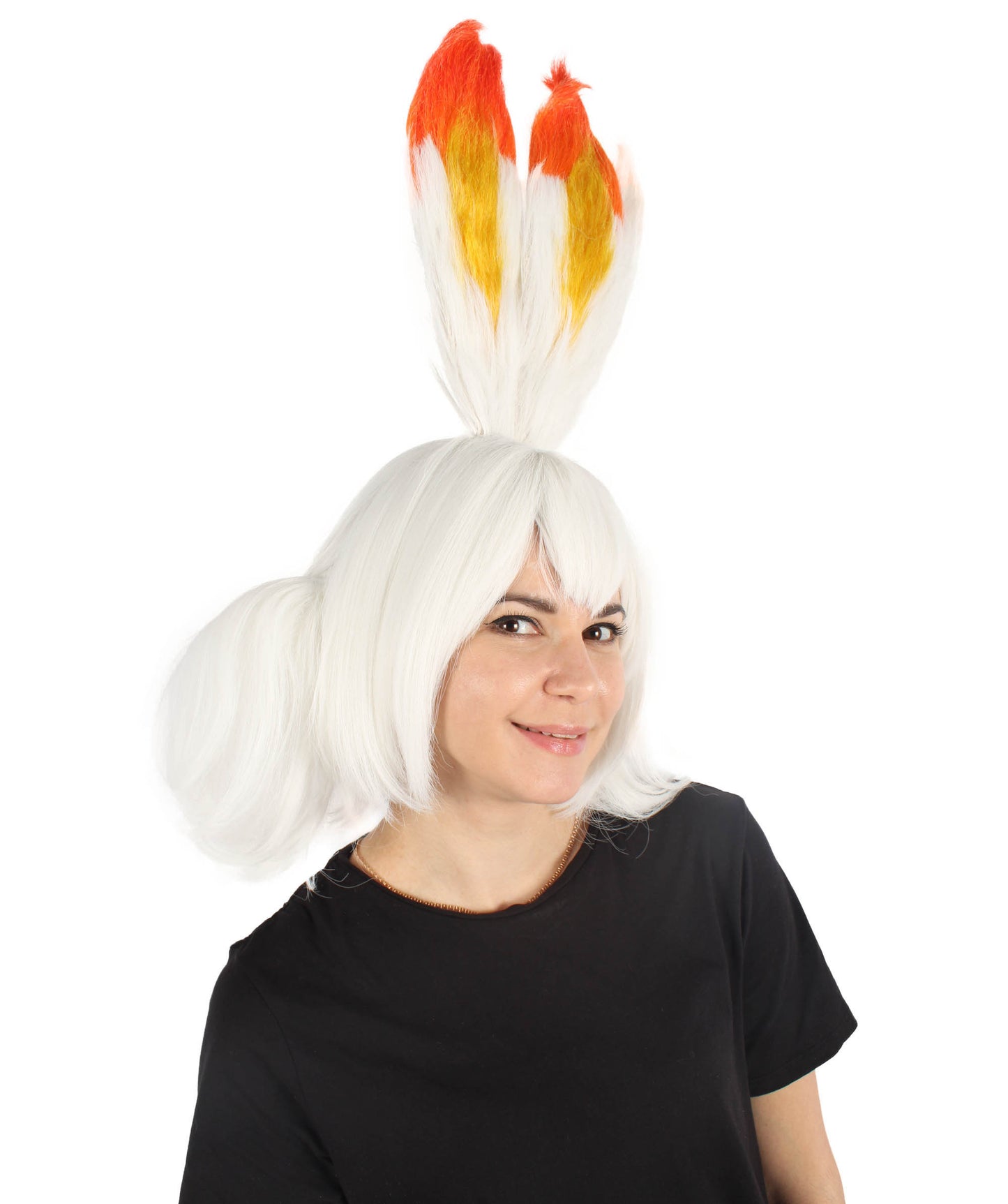 Wigs2you H-6916 女性用 架空の生き物キャッチャー アニメ風 炎のウサギウィッグ 難燃性合成繊維