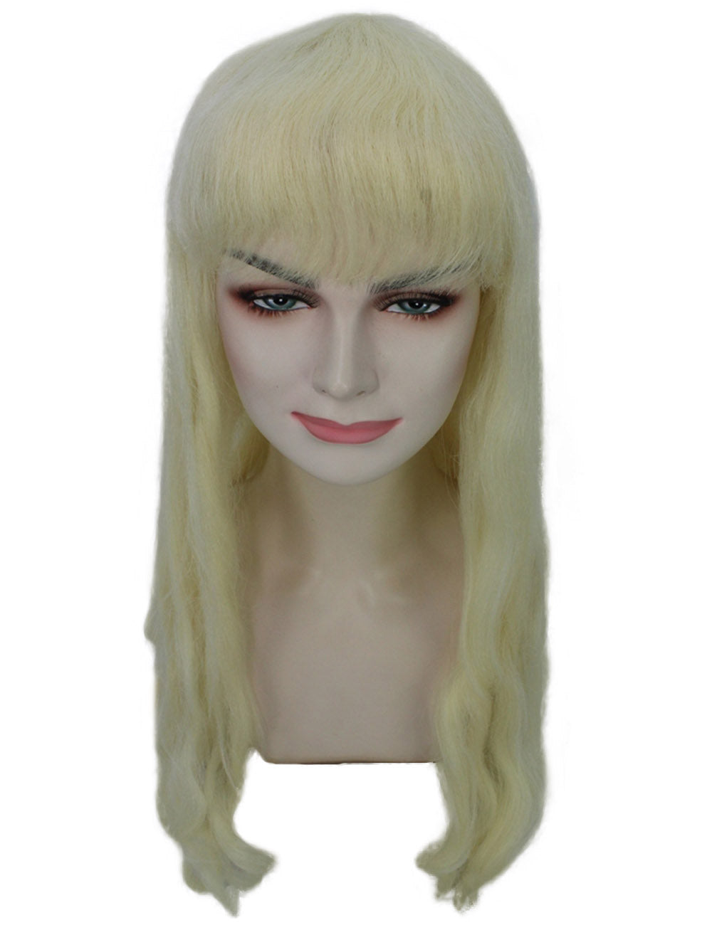 ハロウィンパーティ プレミアムレディース H-5339 ロング ソフトウェービー プラチナブロンド ウィッグ