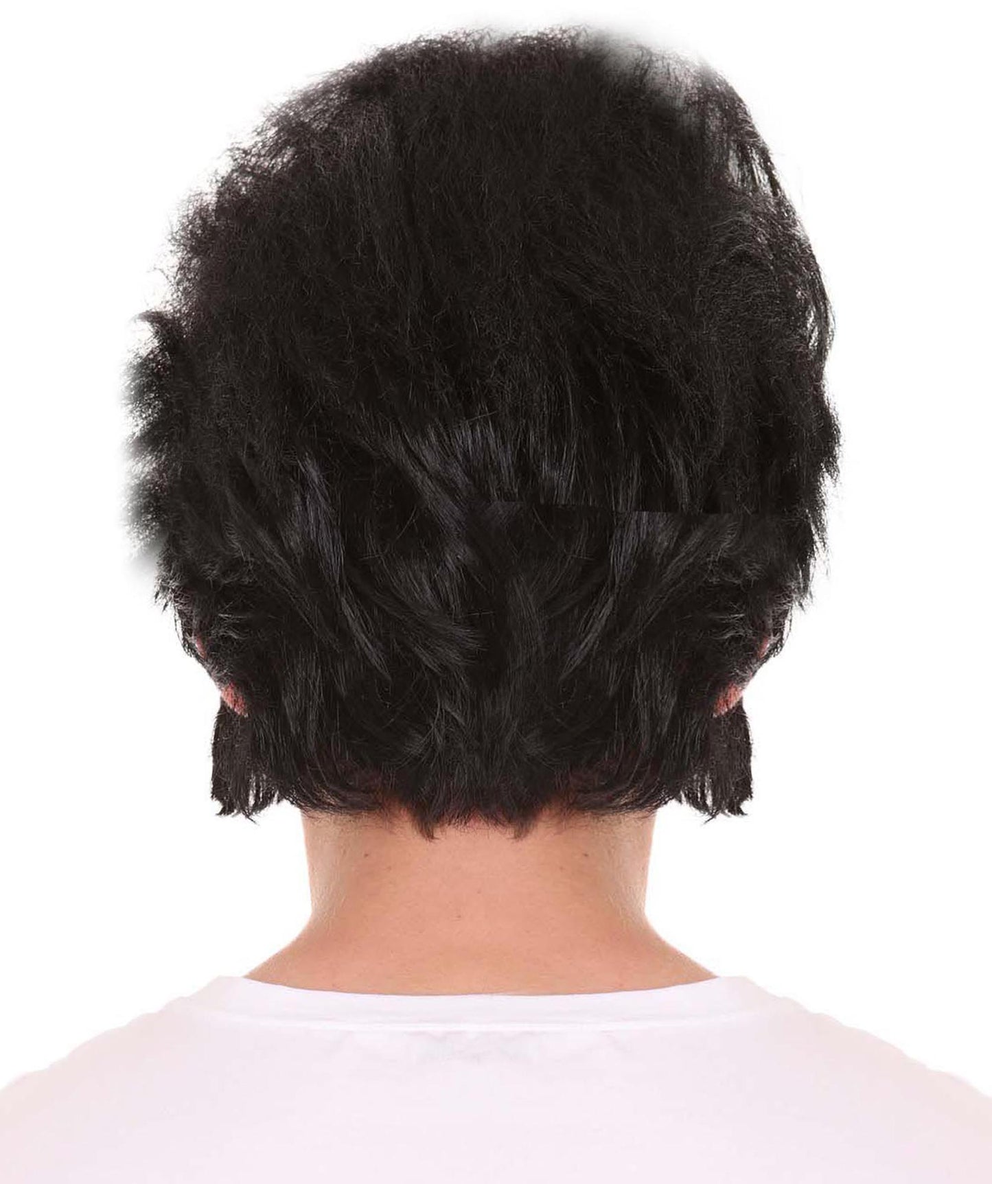Wigs2you ハロウィンパーティ プレミアムメンズ エルビスキングブラックカラーウィッグ H-319