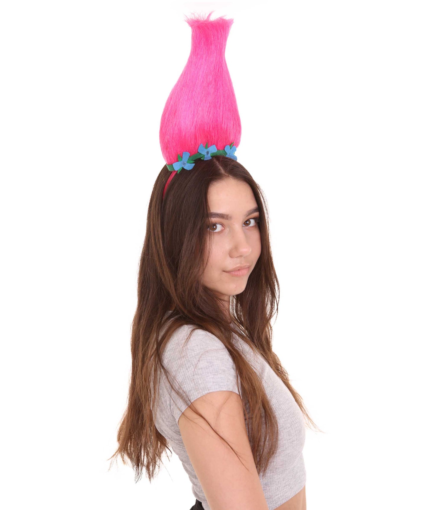 Wigs2you ハロウィンパーティ プレミアムレディース H-2047 着用しやすく とても快適 トロールポピー ヘッドバンドピンクウィッグ あなたの美しさを引き立てる