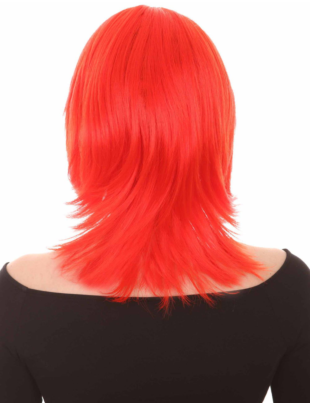 Wigs2you ハロウィン パーティー プレミアム H-1417 簡単に着用でき 快適なフィット感の女性ショート ネオンレッドウィッグ