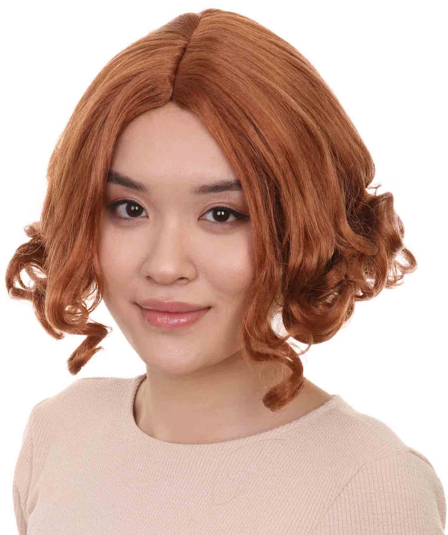 レディース Persona 5 Haru Okumura H-3842 ブラウン セクシーコスプレパーティーハロウィンウィッグ プレミアム 通気性の良い キャップレスキャップ