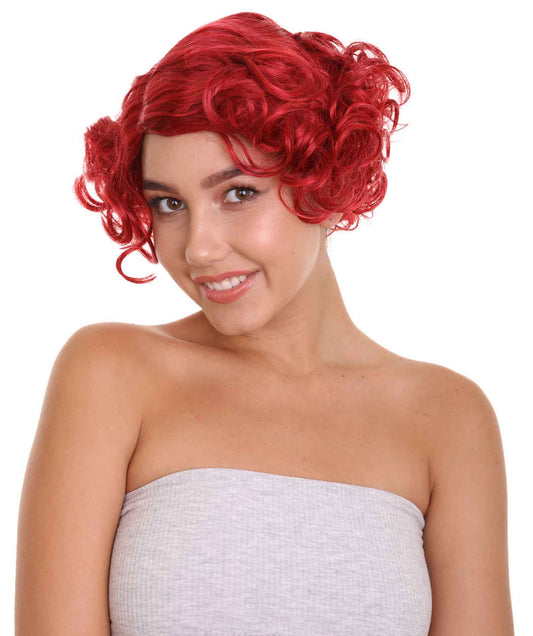 レッドフレンチメイドウィッグ H-2606 ソフト合成繊維 妖艶なエレガンス 豪華なレディースウィッグの世界を解き明かす