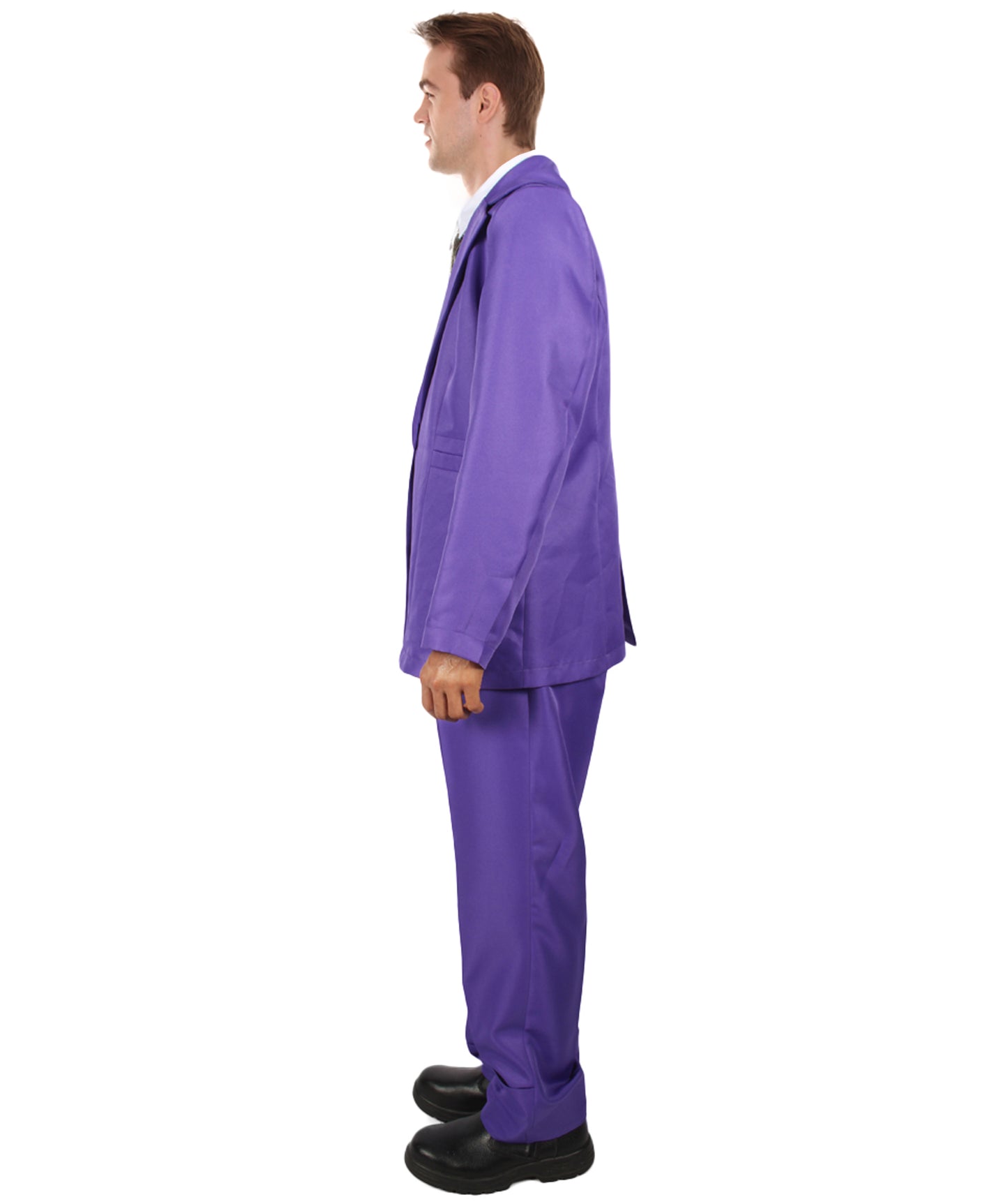男性用 JCP-002_3 70'sロックスター スーツ コスチューム ディッキーとタイ付き プレミアム パープル ハロウィンコスチューム