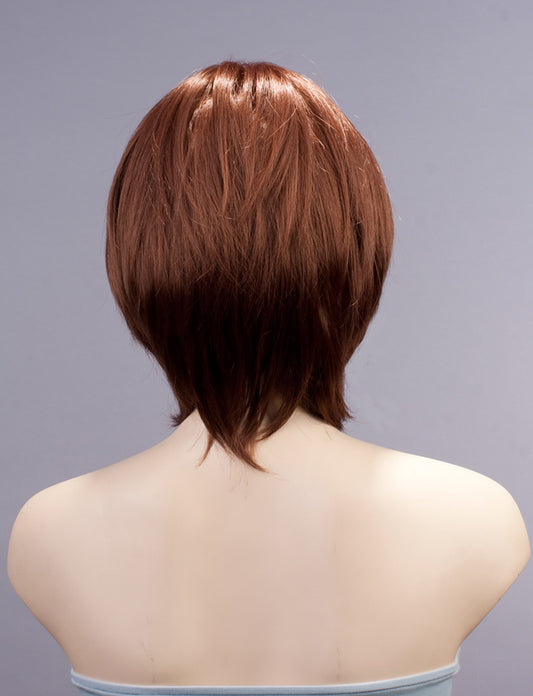 レディースファッション W-729 ミディアムストレート C-ライトブラウン コスプレヒートスタイラブルウィッグ