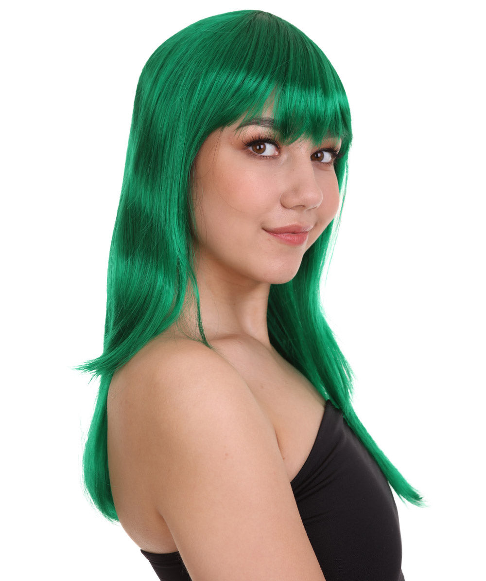 Wigs2you ハロウィン パーティー プレミアム レディース H-1044 とても快適なグラマー グリーン ウィッグ ダークグリーン色