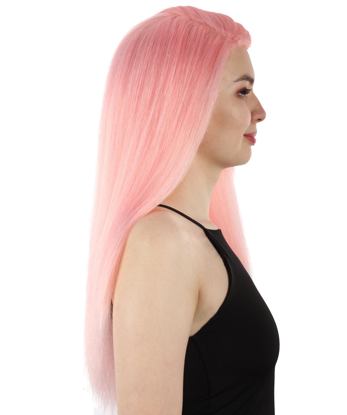 女性用ロングストレートサイドパートコスプレウィッグ ピンク H-5220_3 ファンシースタイル プレミアムハロウィンパーティーウィッグコレクション