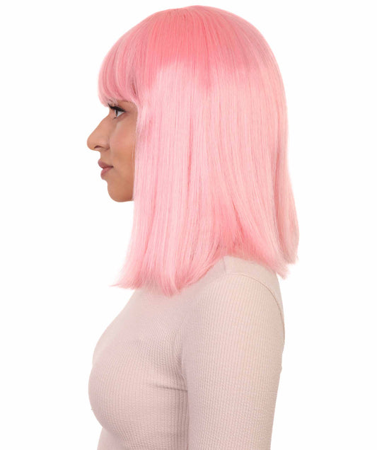 ハロウィンパーティープレミアム レディース H-3581 ライトピンク ボブ ウィッグ