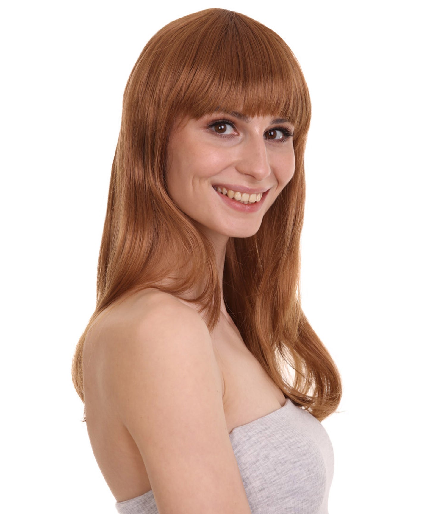Wigs2you ハロウィンパーティープレミアムレディース H-1064 とても快適なグラマーグリーンウィッグ Lt ブラウンカラー