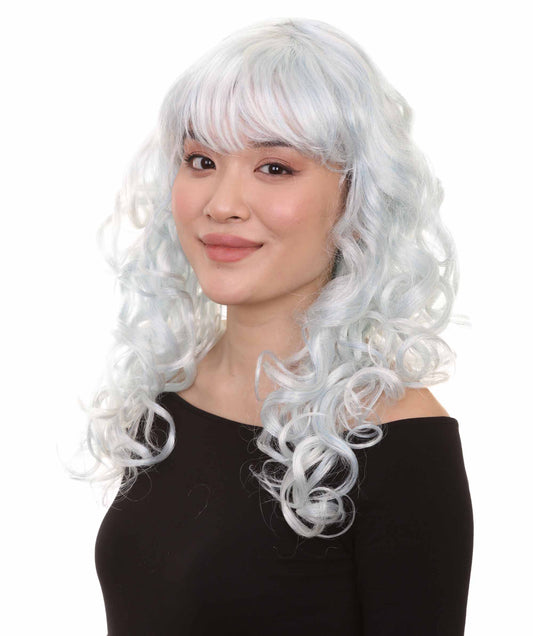 Wigs2you ハロウィンパーティープレミアム レディース H-1016 着用しやすい ベラウィッグ スカイブルー色