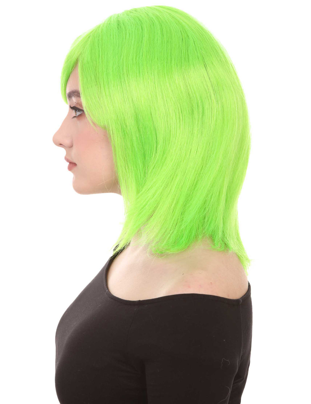 Wigs2you ハロウィン パーティー プレミアム H-1423 簡単に着用でき 快適なフィット感の女性ショート ライムウィッグ
