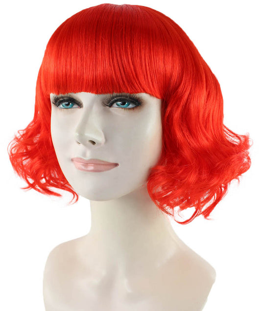 ハロウィンパーティープレミアムレディース H-1342 カーニバルレッド ウェービーウィッグ レディ ファンシーキャラクターファッションウィッグ