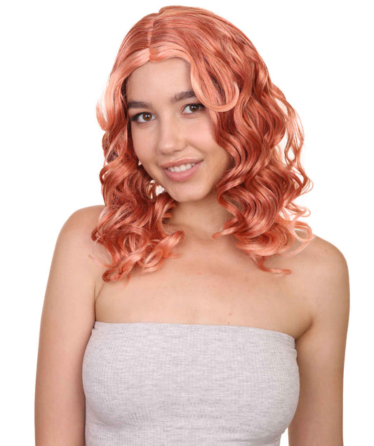 Wigs2you ハロウィンパーティープレミアム レディース H-1083 アリスウィッグ 鏡の国のアリス ピーチ色