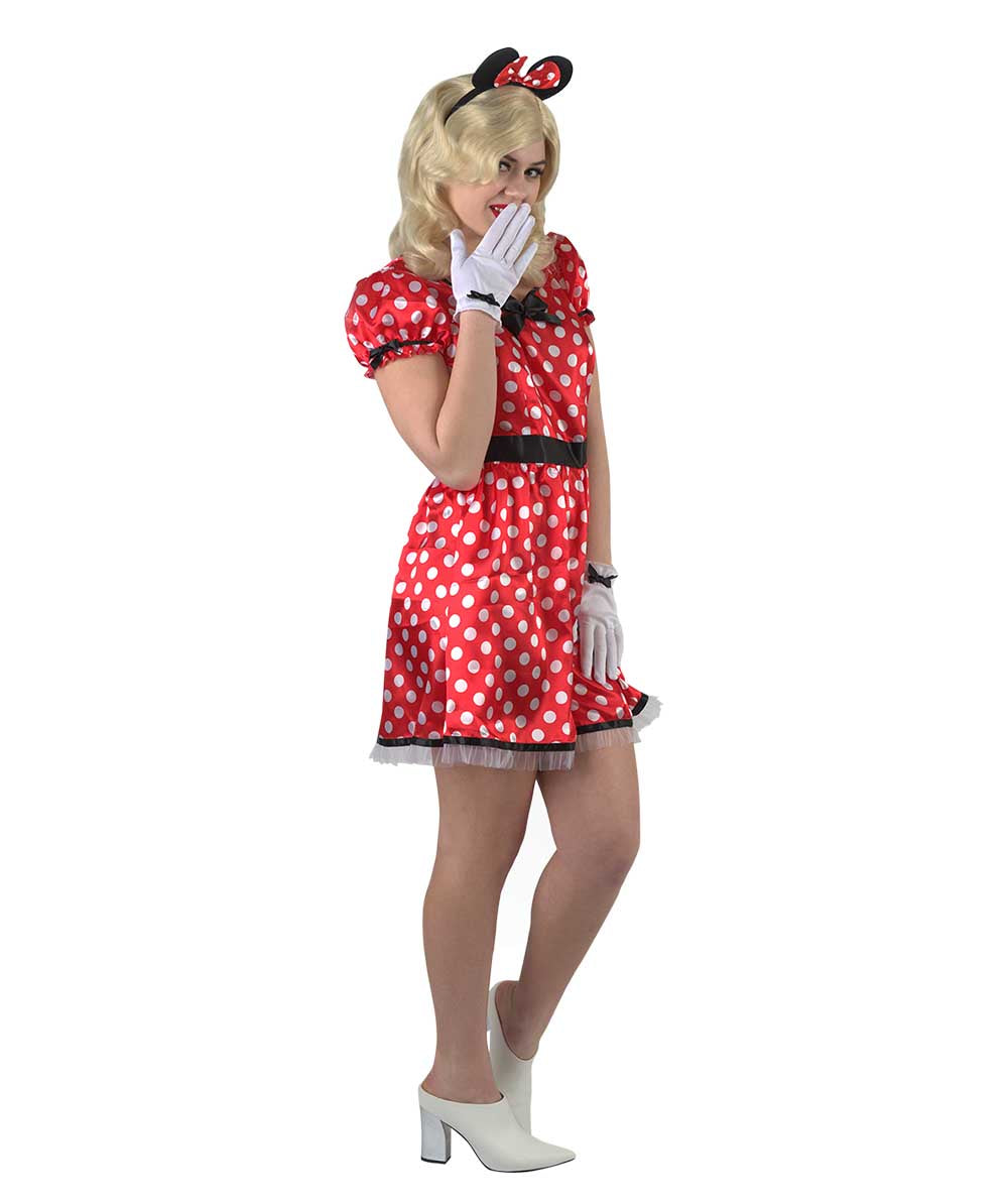 女性用 JCP-062 サッシー ミス マウス コスチューム レッド ハロウィン コスチューム