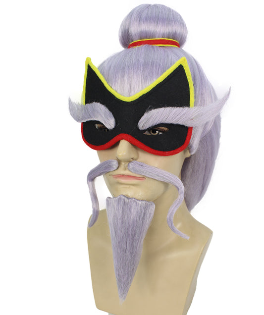 メンズ H-6253 アニメスーパーヒーローキャラクターシルバーウィッグ コスプレに最適 難燃性合成繊維