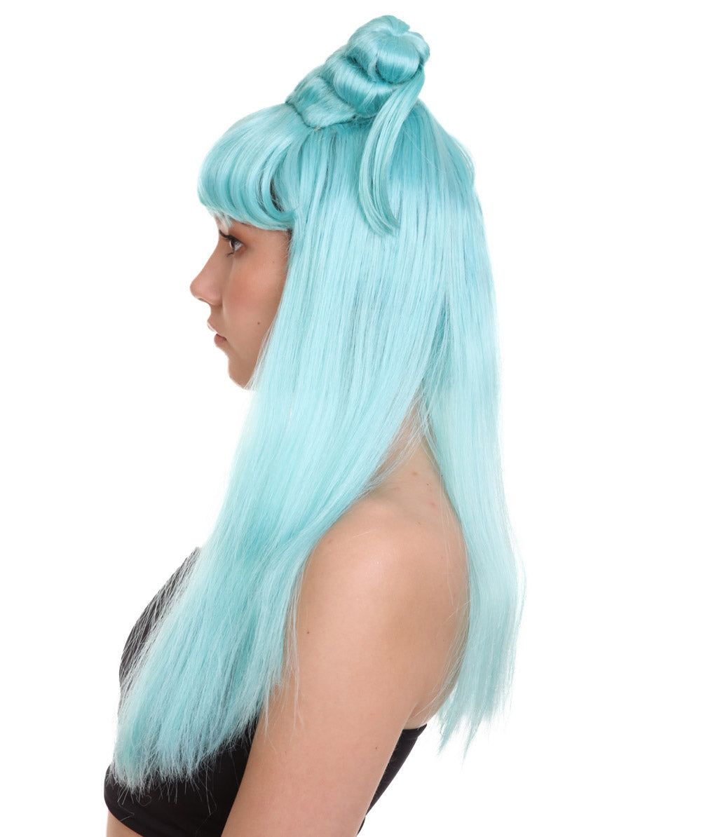 Wigs2you ハロウィン パーティー プレミアム レディース H-1204 快適フィット ライトブルー アジアン プリンセス ウィッグ