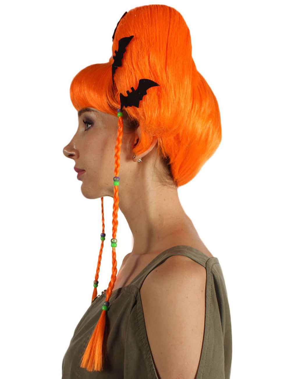 Wigs2you ハロウィンパーティープレミアム レディース H-696 バットエンジェルウィッグ パンプキンオレンジ色