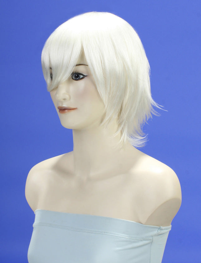レディースファッション W-736 ミディアム C-ホワイト コスプレヒートスタイラブルウィッグ