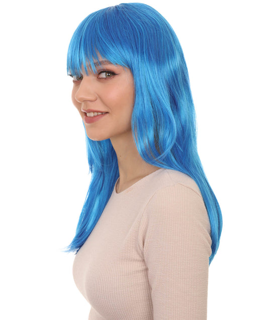 Wigs2you ハロウィン パーティー プレミアム レディース H-1045 とても快適なグラマー グリーン ウィッグ ロイヤル ブルー色