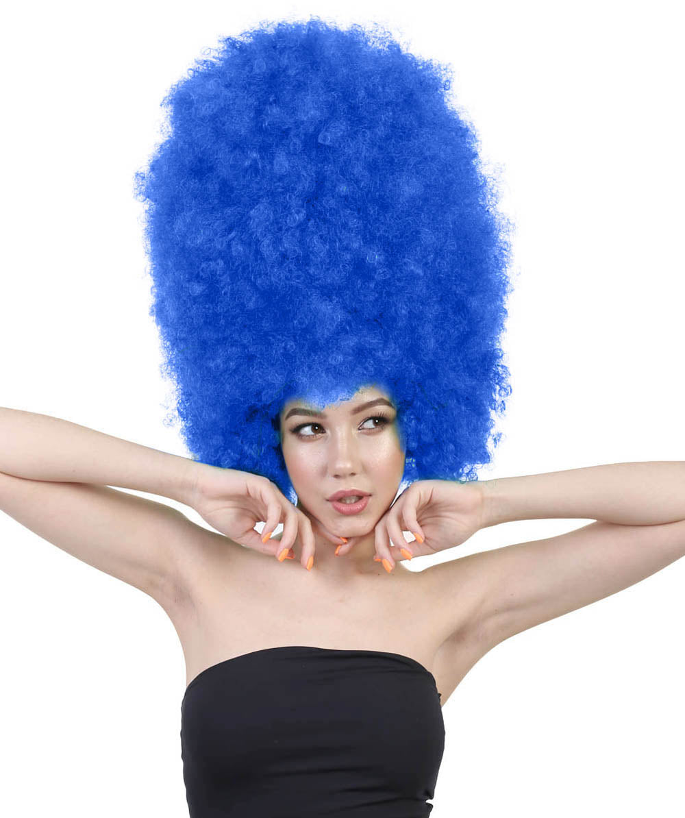 Wigs2youハロウィンパーティープレミアムレディースH-2005 着けやすい 非常に快適 スーパーサイズジャンボダークブルーアフロウィッグ