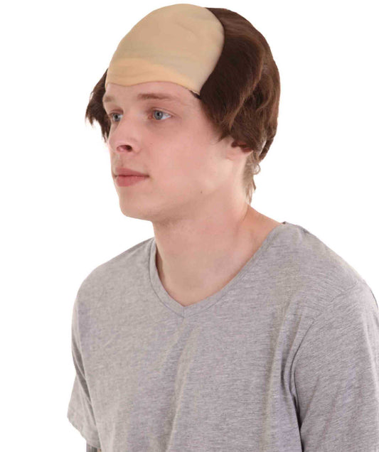 ハロウィンパーティー プレミアム 男性用 H-2356 ブラウン はげウィッグ