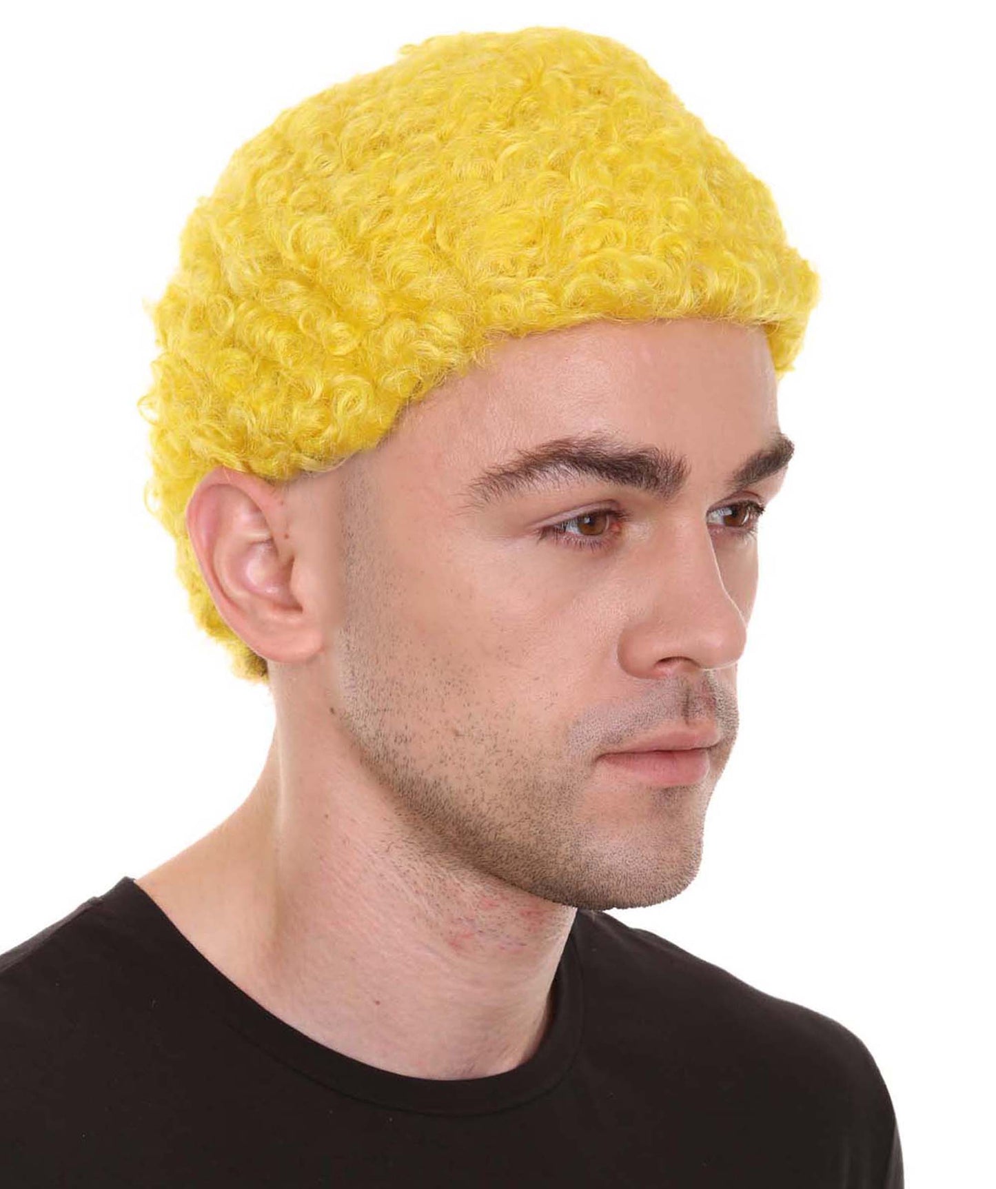 Wigs2you ハロウィンパーティー プレミアム メンズ H-618 コウノトリ アフロウィッグ イエロー色