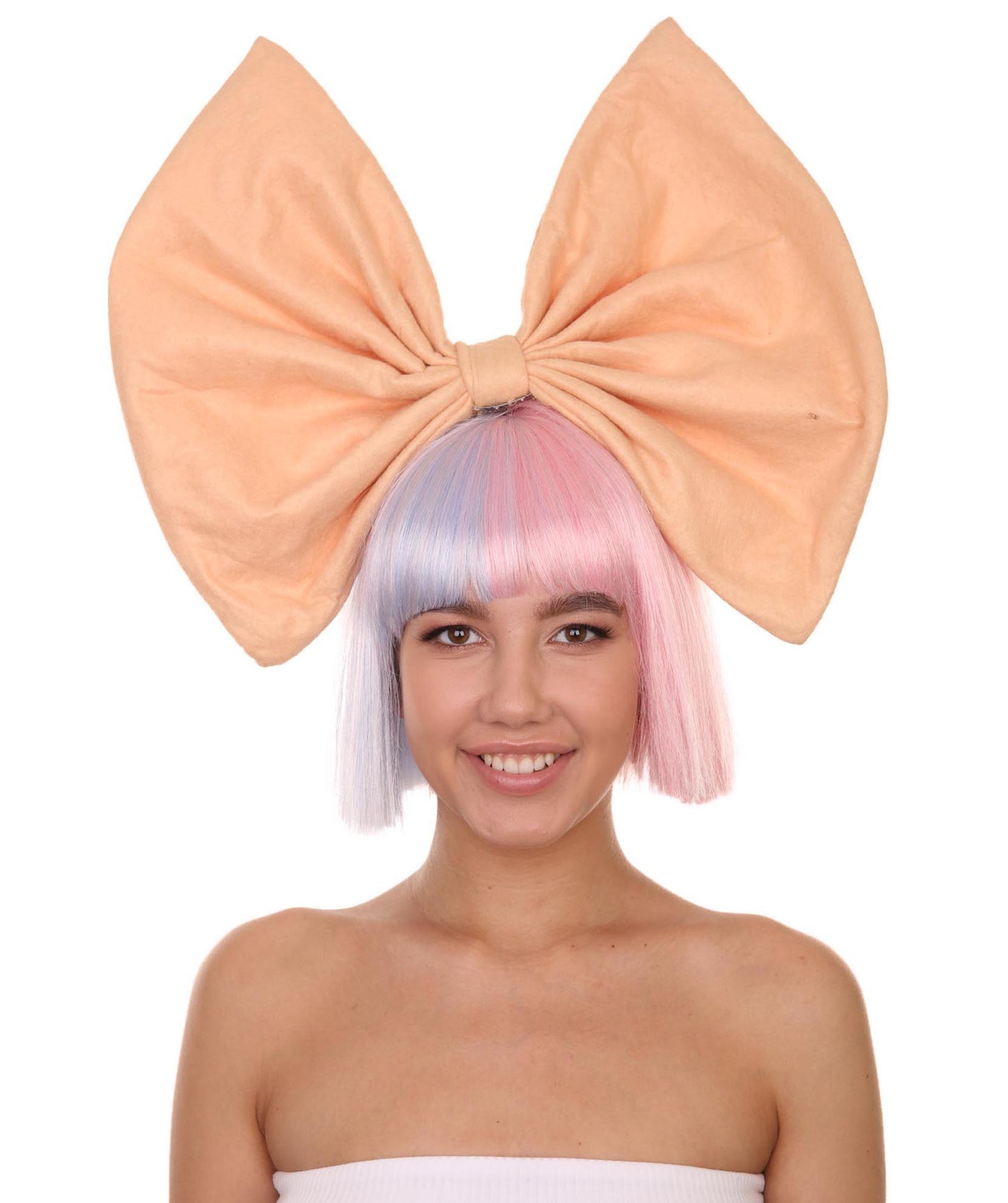 ハロウィンパーティープレミアムレディ H-5442 ショートレングス ハロウィンツートーングループシンガーウィッグ マルチカラー