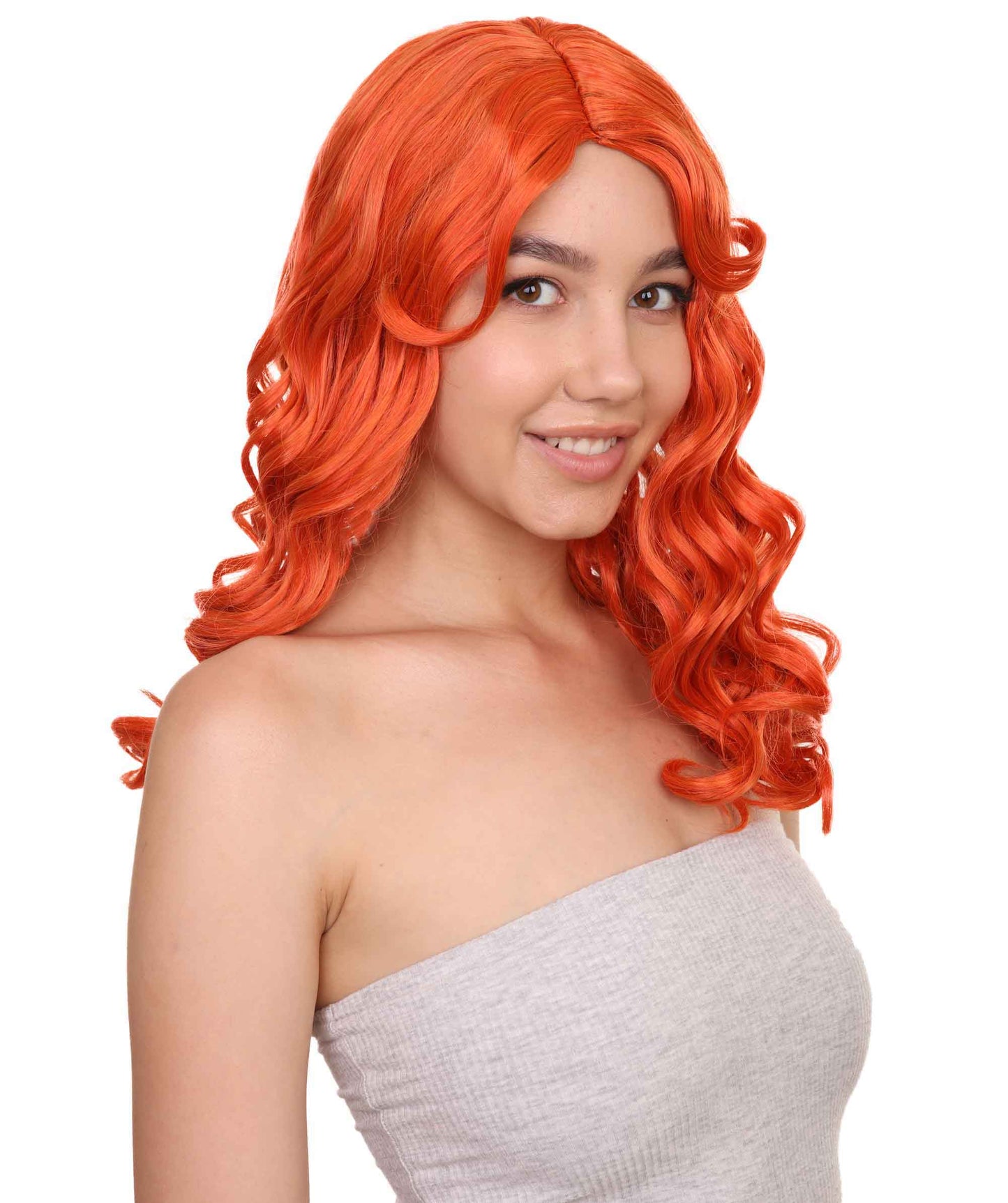 Wigs2you ハロウィンパーティープレミアム レディース H-1081 アリスウィッグ 鏡の国のアリス オレンジ色